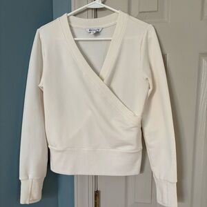 Athleta Recharge Wrap Sweatshirt - Ivory